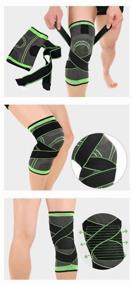 img 1 attached to YR Support Knee Pads, YR Support Knee Pad with fixing strap, Grey/Green