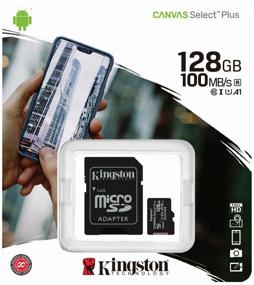 img 1 attached to Kingston microSDXC 128GB Class 10, V10, A1, UHS-I U1, R 100MB/s Memory Card, SD Adapter, 1 pc.