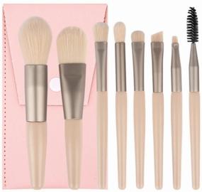 img 1 attached to 💄 Professional Makeup Brush Set in Case - 8-Piece High-Quality Makeup Brushes