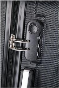 img 1 attached to 🧳 50L ABS Plastic Suitcase with Corrugated Surface and Side Wall Support Legs - Suitcase L