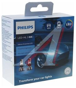 img 1 attached to Automotive LED lamp Philips Ultinon Essential H4 LED 6500K 11342UE2X2 P43t-38 6500K 6 pcs.