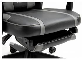 img 1 attached to 🖥️ GXX-14 Vinotti Racer Gaming Computer Chair: Imitation Leather, Black/Grey Color