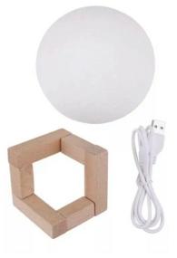 img 1 attached to 3D Lamp Moon - Authentic Moon Design | Remote Control | 15 cm | White Night Light Lamp