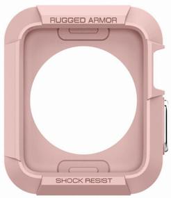 img 1 attached to Spigen Rugged Armor Case for Apple Watch Series 3/2/1 42mm