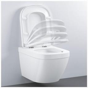 img 1 attached to Grohe toilet seat cover 39330001 duroplast with microlift alpine white