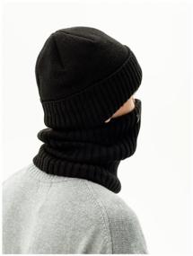 img 1 attached to Winter hat and snood set for men