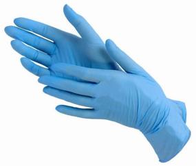 img 1 attached to Gloves Wally Plastic nitrile, 50 pairs, size M, color blue