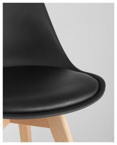 img 1 attached to STOOL GROUP Frankfurt chair set, plastic/artificial leather, 4 pcs., color: black