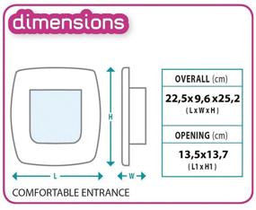 img 1 attached to Pet door Ferplast Swing 5 22.5x25.2 cm brown