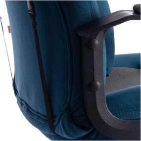 img 1 attached to Computer chair TetChair Driver 22 gaming, upholstery: textile/flock, color: blue/grey, 32/TW-12