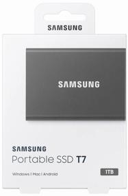 img 1 attached to 1 TB External SSD Samsung T7, USB 3.2 Gen 2 Type-C, grey