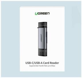 img 1 attached to Ugreen USB Type-C + USB-A 3.0 Card Reader for TF/SD 50706