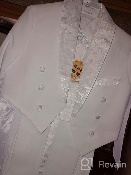 img 1 attached to 👔 Dressy Daisy Classic Tuxedo Wedding Boys' Attire for Suits & Sport Coats review by Kurt Manning