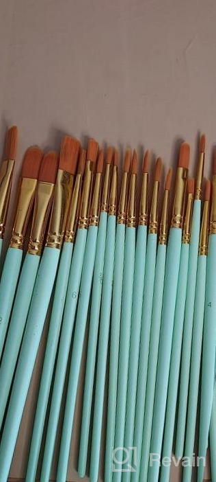 img 1 attached to Soucolor Acrylic Paint Brushes Set, 120Pcs Round Pointed Tip Artist Paintbrushes For Acrylic Painting Oil Watercolor Canvas Boards Rock Body Face Nail Art, Halloween Pumpkin Ceramic Crafts Supplies review by Mohammed Prude