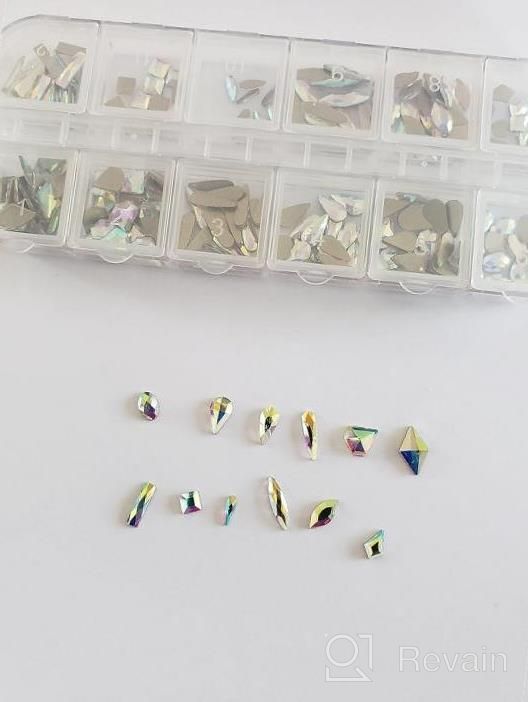 img 1 attached to 120 Pcs Glass Crystal AB Rhinestones For Nail Art Craft(120+1656Pcs),Micro Nail Pixie Beads 1 Bottle,Mixed Colors Metal Bead 1 Pack Nails 3D Decorations Nail Art Kit review by Kim Good
