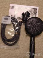 img 1 attached to Experience A Sparkling Clean With Cobbe High Pressure 9 Function Shower Head With Built-In Power Spray And Stainless Steel Hose - Matte Black review by Joseph Mannasseh
