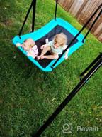 img 1 attached to Playtime Fun: Durable 70-Inch Swing Set With 2 Saucer & Toddler Swings, All-Weather Steel Frame review by Paul Powell