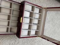 img 1 attached to Organize Your Watch Collection With A 20-Slot Cherry Wood Watch Box review by Ivan Gee