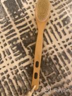 img 1 attached to Dual-Sided Long Handle Body Brush For Wet Or Dry Exfoliating - Rosena Soft And Stiff Bristles Back Scrubber To Wash & Soften Skin review by John Chembola