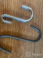 img 1 attached to 🔌 Set of 6 YourGift 10-Inch Extra Long Black S Hooks: Heavy Duty Extension Hooks for Hanging Plants, Closet, Flowers, Baskets, Garden, Patio, Bird Feeders review by Ismael Hennigan