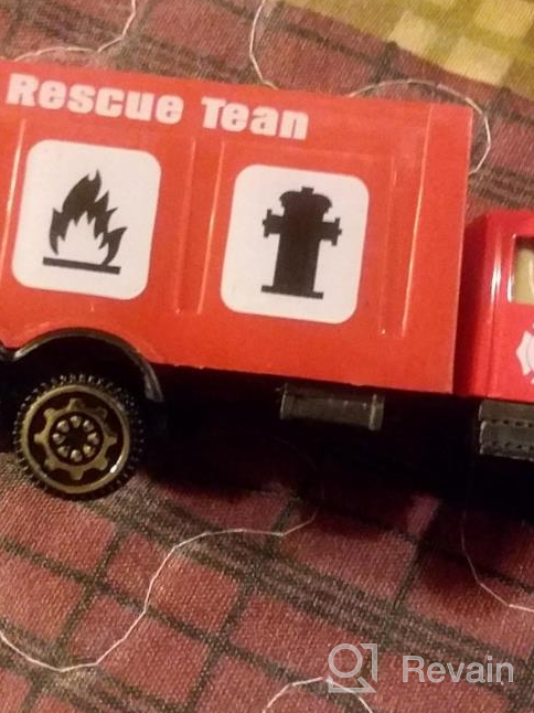 img 1 attached to 19 Pcs Fire Truck Toy Set - Mini Die-Cast Fire Engine & Rescue Vehicle For Kids Birthday Christmas Party Favors review by Tim Ross