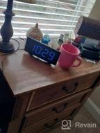 img 1 attached to Loud Digital Alarm Clock For Heavy Sleepers - 8.7" LED Display, USB Charger, 7-Level Brightness & Volume, Snooze & DST | Bedroom/Bedside Dual Alarm Clock For Adults & Teens. review by Jeremy Miller