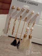 img 1 attached to Valentine'S Day Gift: Layered Ball Dangle, Hoop, Stud, And Tassel Earrings Set With 63 Pairs For Fashionable Women And Girls review by Ronald Duguay