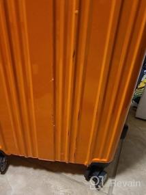 img 8 attached to Coolife Expandable Luggage Suitcase With Spinner Wheels In PC+ABS Material, Available In 20In, 24In, And 28In Sizes, Ideal For Carry-On Travel (Orange - New Release, Medium - 24In)