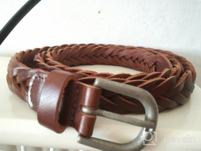 img 1 attached to Ultimate Style and Durability: Standard Leather Plait Weave Black review by Prentice Fossett