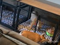 img 1 attached to 🐶 HOOBRO Dog Crate Furniture, Wooden Dog Crate, 3-Door Indoor Dog Kennel, Decorative Mesh Pet Crate End Table for Medium/Small Dog, Chew-Resistant Dog House in Rustic Brown and Black - BF63GW03 review by Shedrick Roach