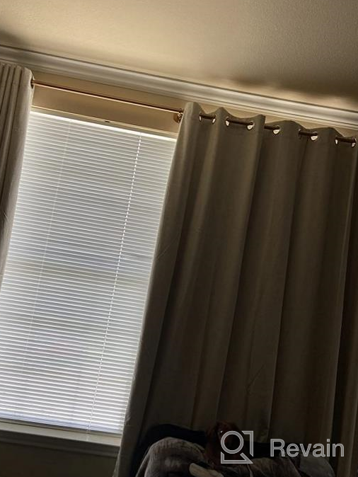 img 1 attached to Extra Wide Thermal Insulated Grey Grommet Curtain Drapes For Living Room/Sliding Glass Door - 100% Blackout Linen Look Patio Door Curtain 84 Inches Long Primitive Window Treatment Decoration review by John Martin