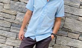 img 8 attached to Men'S Linen Button Down Tees: Long/Short Sleeve Shirts With Spread Collar | Aimeilgot