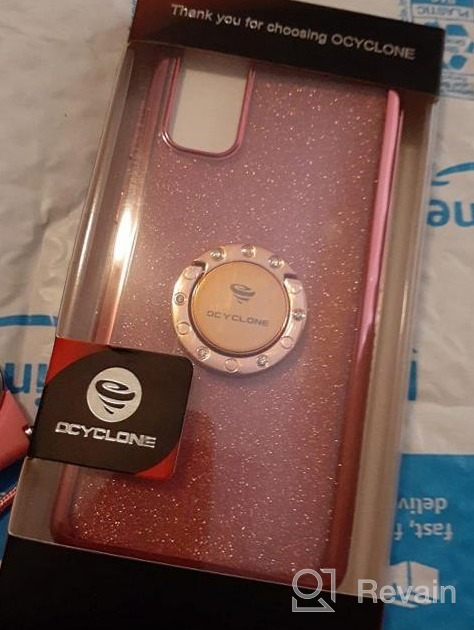 img 1 attached to Sparkle And Protect Your Samsung S20 With OCYCLONE Luxury Glitter Case With Ring Stand, Bling Diamond And Kickstand - Rose Gold review by Jesse Nell