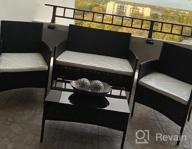 img 1 attached to 4-Piece Outdoor Rattan Conversation Set - Perfect For Patio, Pool Or Backyard! review by Jodi Ward