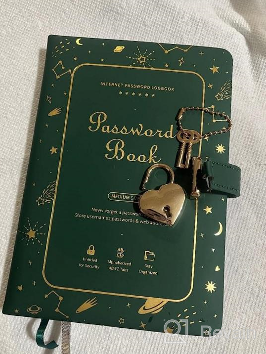 img 1 attached to Organize Your Passwords With RETTACY Password Book: Secure Heart-Shaped Lock Design, Alphabetical Tabs, And Durable Paper For Home & Office Use review by Ashley Leckie