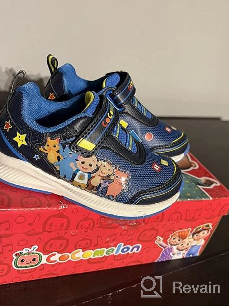 img 1 attached to 👟 CoComelon Boys' Toddler/Little Kid Shoes - Stylish Light Up Sneakers with Character Prints for Casual Wear review by Brian Foster