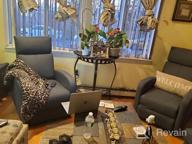 картинка 1 прикреплена к отзыву Experience Ultimate Comfort And Style With JUMMICO Recliner Chair - Adjustable Home Theater Single Fabric Recliner Sofa In Light-Blue от Swami Alcaraz