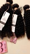img 1 attached to 100% Unprocessed Brazilian Loose Wave Human Hair Bundles With Free Part Lace Closure (22 24 26+18) - Long Loose Deep Curly Hair For Seamless Styling review by Drew Beckett