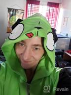 img 1 attached to Men'S/Women'S C-ZOFEK Invader ZIM Cosplay Hoodie: Zip Up Pullovers W/ Ears For Halloween Costume! review by Justin Reedy
