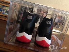 img 5 attached to DAYOOH Acrylic Shoe Display Case: Clear Plastic Stackable Boot & Shoe Boxes For Sneaker Storage