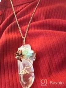 img 6 attached to Кулон из медной проволоки «Древо жизни» с натуральным кристаллом кварца для женщин, исцеление Рейки и выравнивание чакры, ювелирный подарок от Bivei
