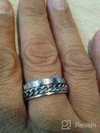 img 1 attached to 🔨 Stainless Steel Norse Viking Spinning Rings - Customizable Fidget Band Ring for Men and Women, Ideal for Anxiety Relief - FaithHeart review by Adam Rossi
