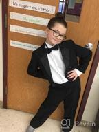 img 1 attached to Classic Boys Black Tuxedo Outfit Set with Tail for Special Occasions review by Tyrone Narvaez