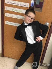 img 8 attached to Classic Boys Black Tuxedo Outfit Set with Tail for Special Occasions