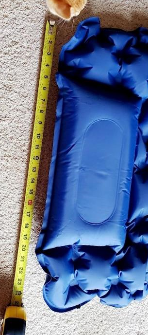 img 1 attached to LUXEAR Sleeping Pad - Inflatable Camping Mat For Backpacking, Hiking & Travel | Durable Waterproof Air Mattress With Foot Press Single To Double Conversion review by Preston Molden