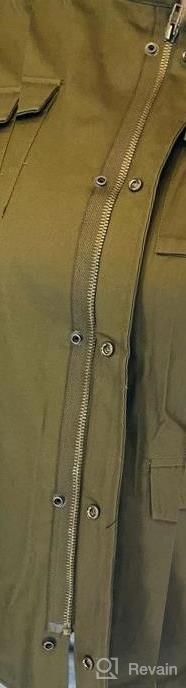img 1 attached to Valphsio Women'S Military Utility Jacket: Lightweight Zip Up Snap Button Stand Collar Anorak Coat review by Jack Malloy