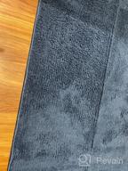 img 1 attached to Large Dark Grey Indoor Entryway Rug - Non-Slip Absorbent Floor Mat For Front Door, 24"X48" Washable G-Shaped Door Mats - Ideal For Home Entrance review by Tim Loya