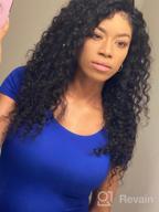 img 1 attached to Natural Deep Wave Lace Front Human Hair Wig With Pre-Plucked Hairline, 220% Density And Baby Hair - Glueless And Perfect For Black Women - 13X4, 26 Inch, Natural Color review by David Pearson