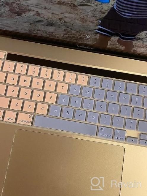 img 1 attached to Se7Enline Compatible With MacBook Pro 13 Keyboard 2022/2021/2020 Cover A2289/M1 M2 A2338/A2251&MacBook Pro 16 Keyboard Cover A2141 Thin Protector MacBook Pro With Touch Bar Touch ID, Cheese review by Tom Roberts