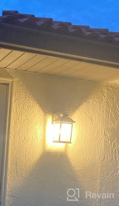 img 1 attached to FUDESY Dusk To Dawn Sensor Outdoor Wall Lanterns, Exterior Wall Sconce Porch Light Fixture With E26 Socket 3000K LED Edison Filament Bulb Included, Anti Corrosion Plastic Materials, White, FDS748EPSW review by Chris Cooper